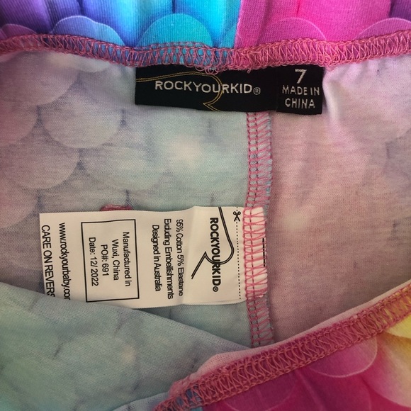 Rock Your Kid mermaid bike shorts. Like new. - Picture 6 of 8